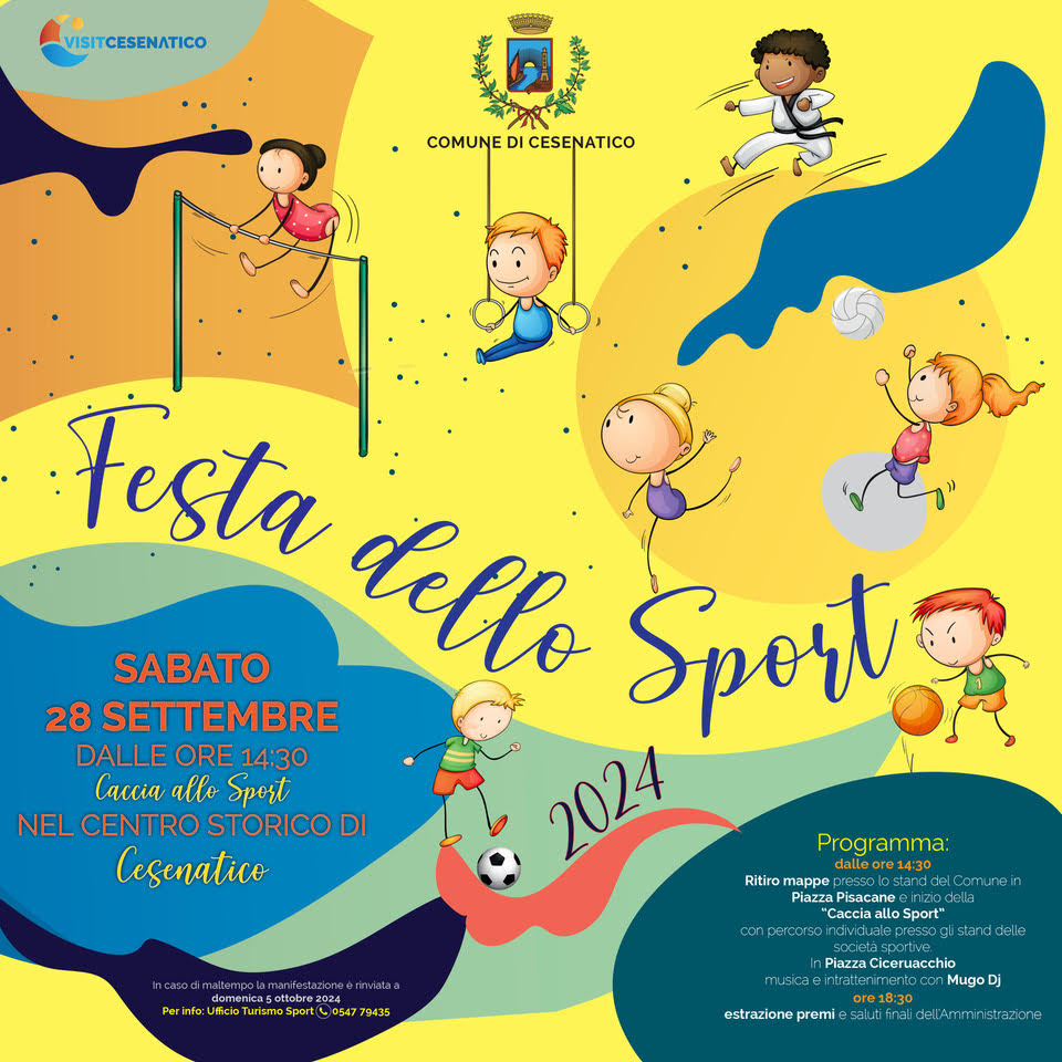 Il 28 settembre torna la Festa dello Sport