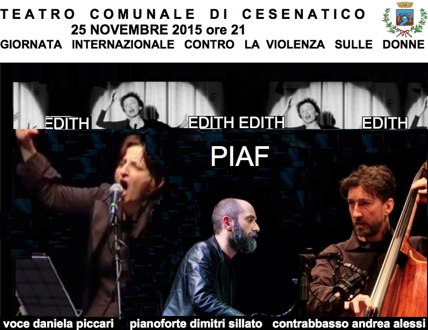Contro la violenza sulle donne concerto 'Edith Piaf'